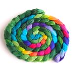 Green Gallery on Polworth/Silk Roving